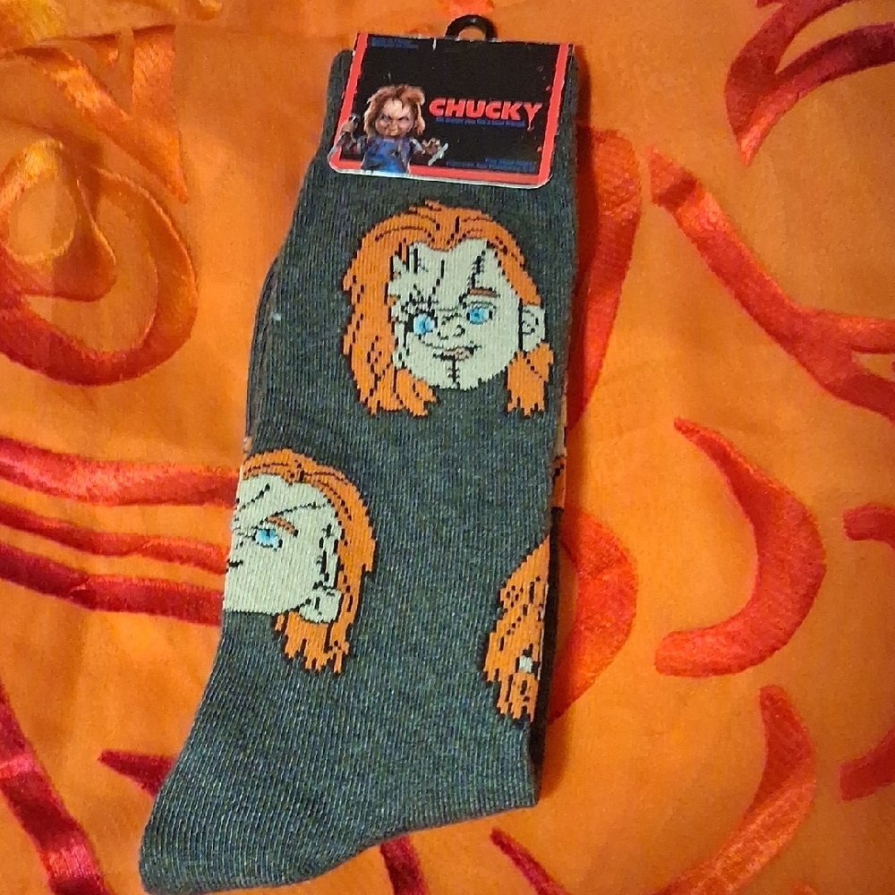 Universal Chucky Themed Gray Socks